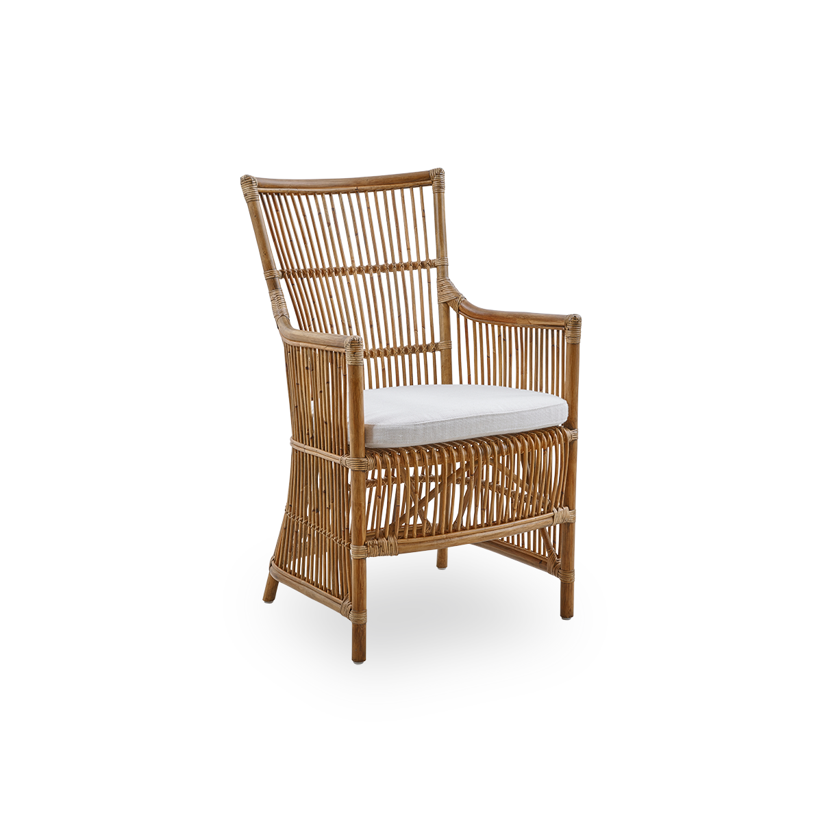 Esta es una imagen de detalle de Davinci Dining Chair en antique rattan.