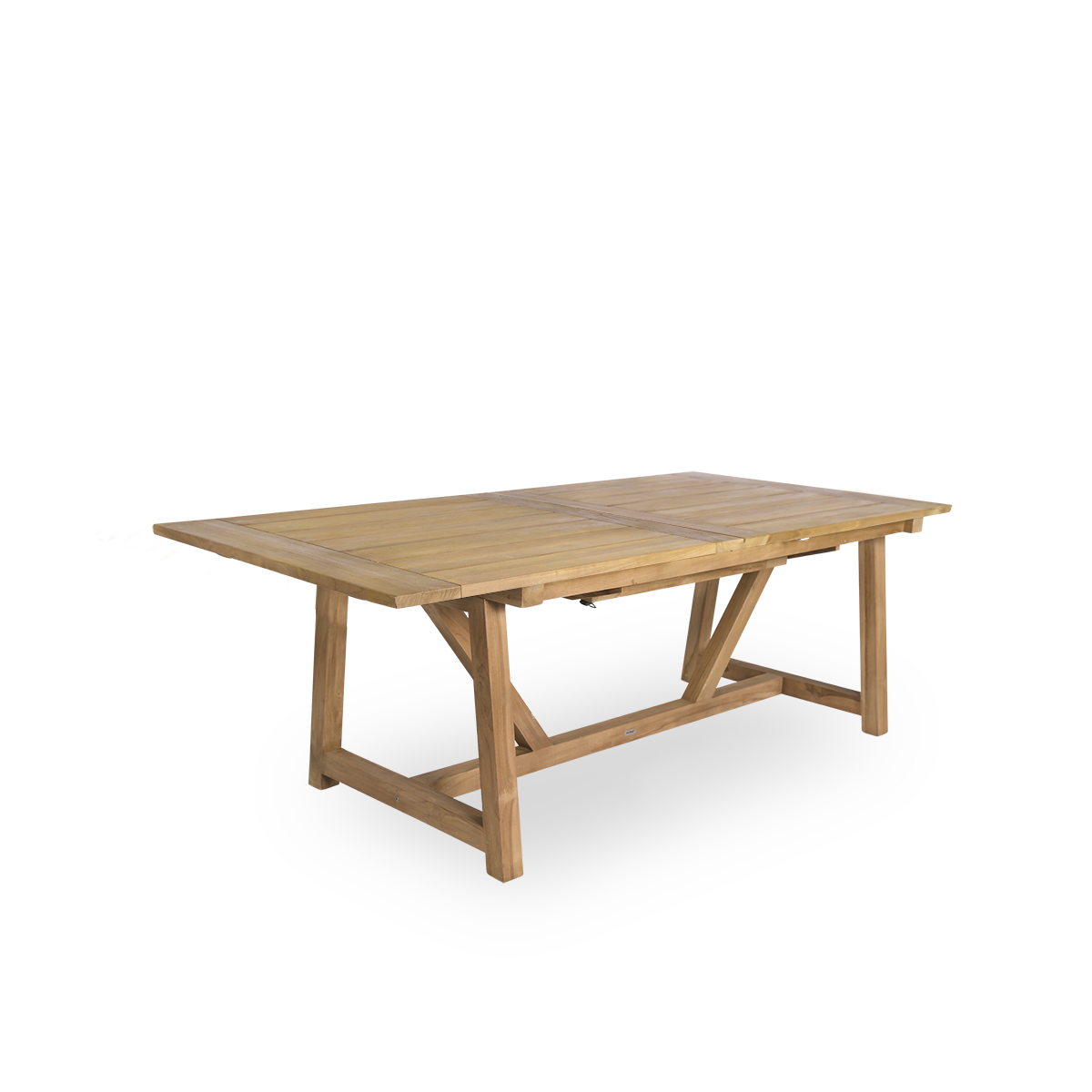 Esta es una imagen de detalle de George Exterior Extendable Table 200(280) en outdoor Teak.