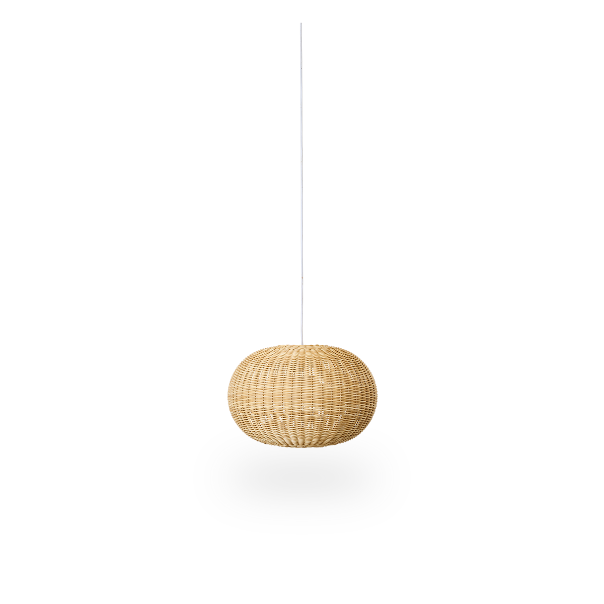 Pantalla de lámpara exterior Tangelo, diseñada por Darcy Clarke, tamaño Pequeño, Ø37 cm. Hecha a mano en ArtFibre resistente a la intemperie con estructura interna de acero que le proporciona buen peso y estabilidad.