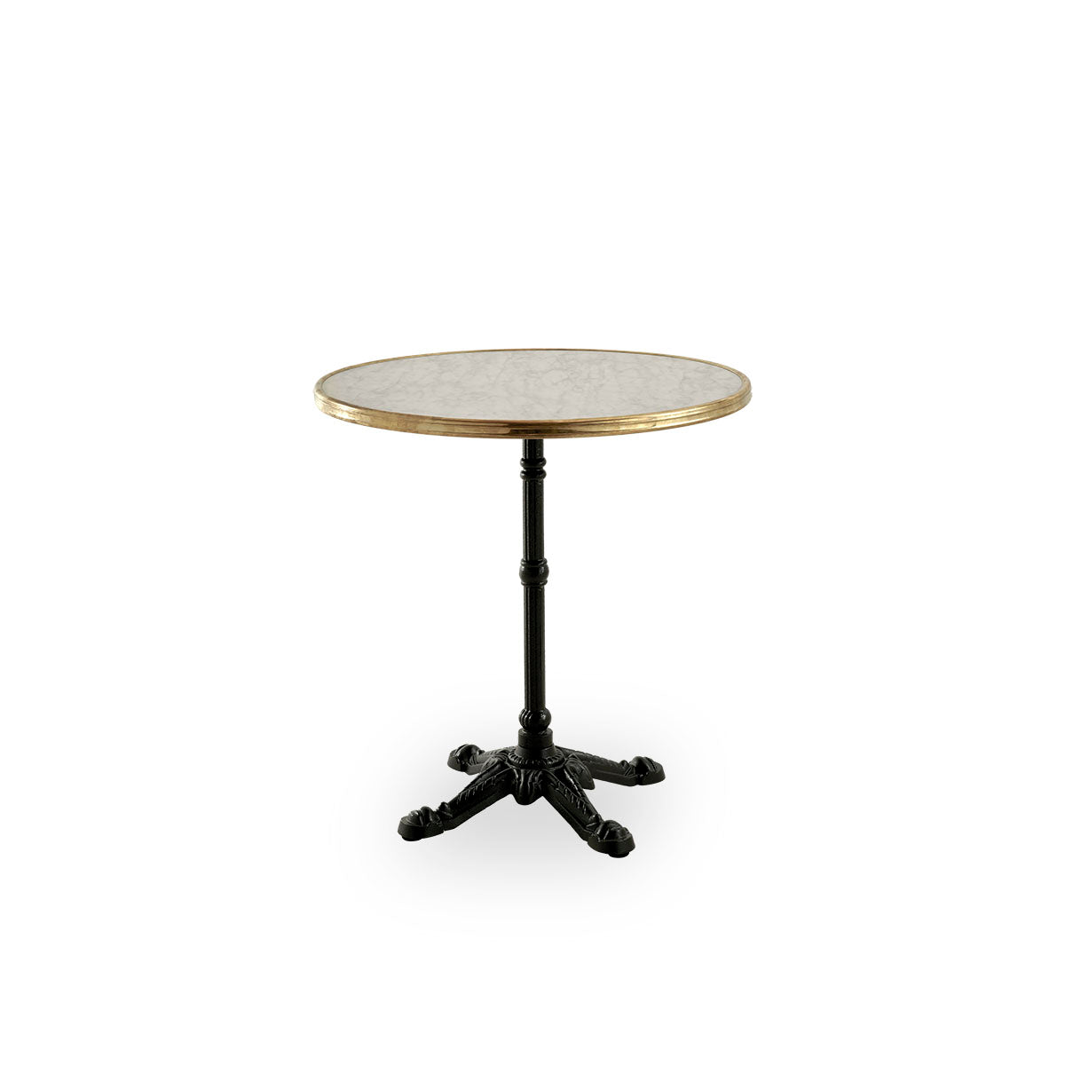 Esta es una imagen de la base de la mesa Lyon Café con tablero de teca.