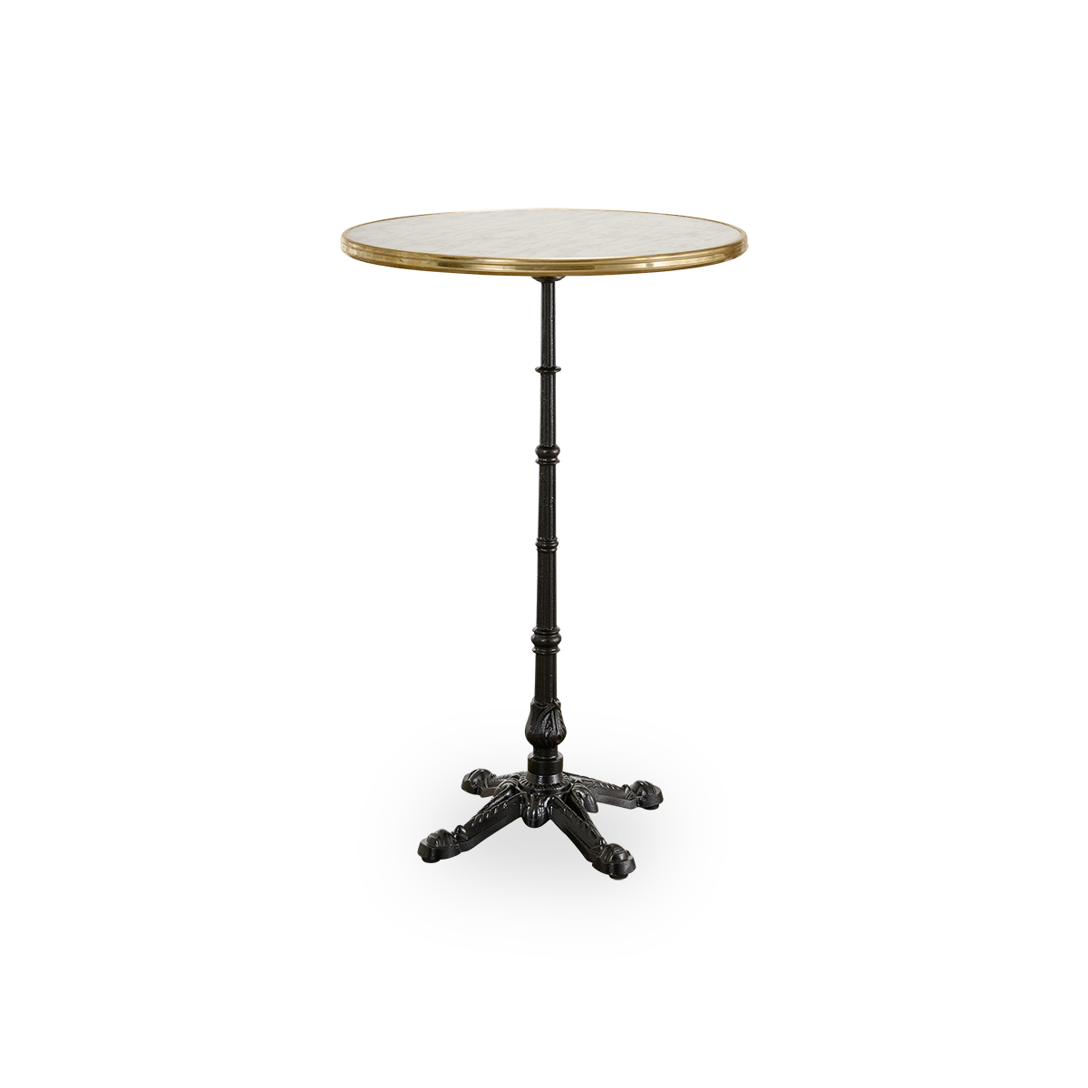 Esta es una imagen de la base de la mesa Lyon Café con tablero de teca.