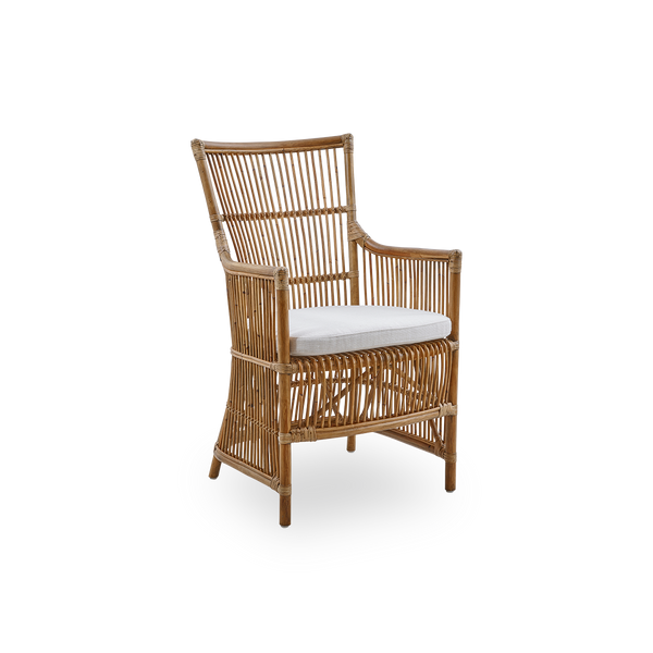 Esta es una imagen de detalle de Davinci Dining Chair en antique rattan.