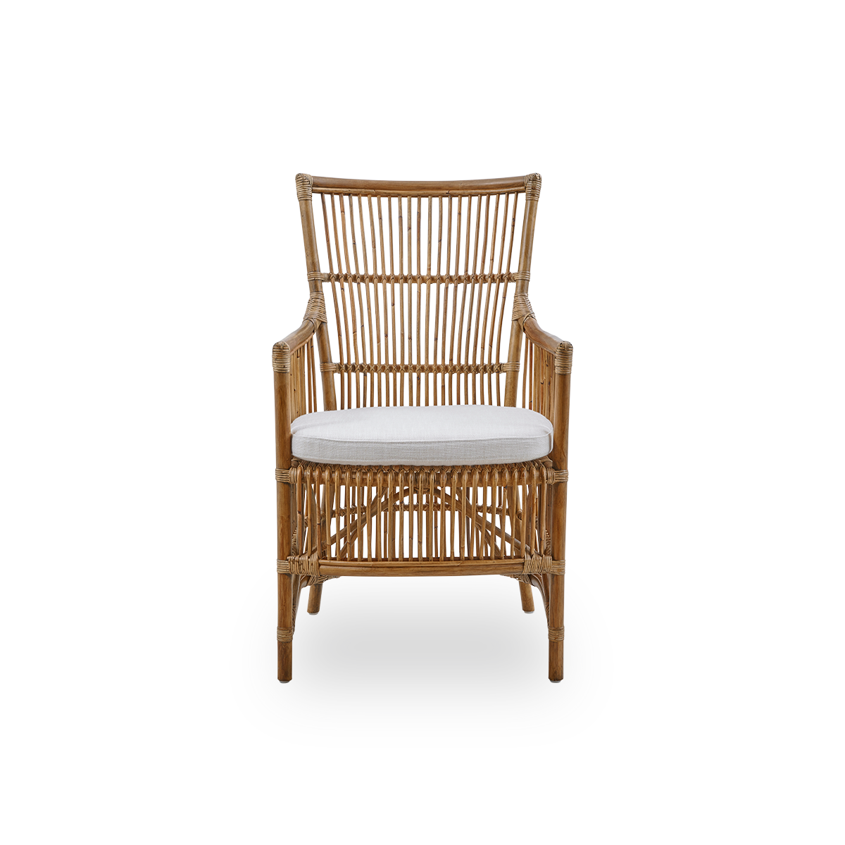 Esta es una imagen de detalle de Davinci Dining Chair en antique rattan.