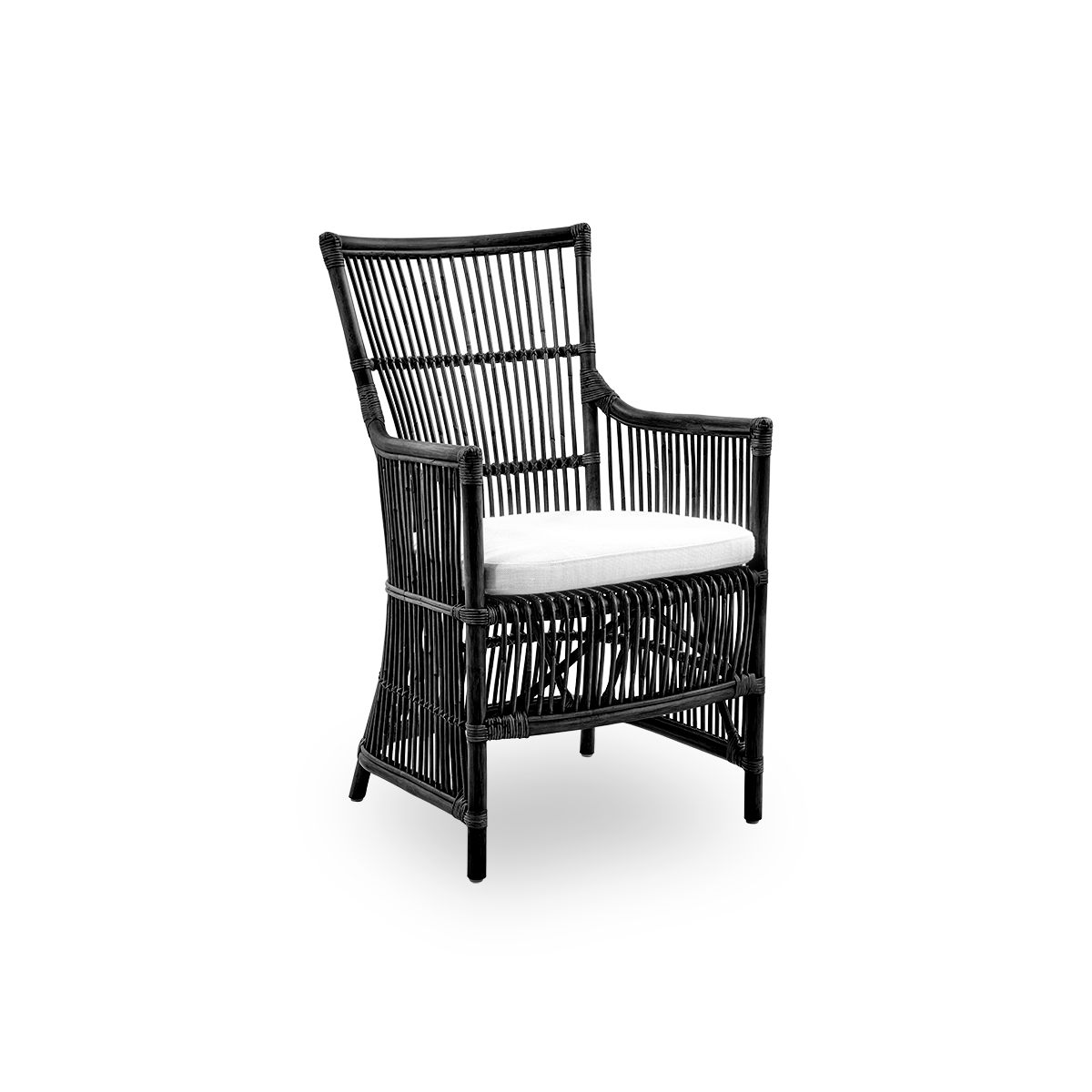 Esta es una imagen de detalle de Davinci en black rattan.