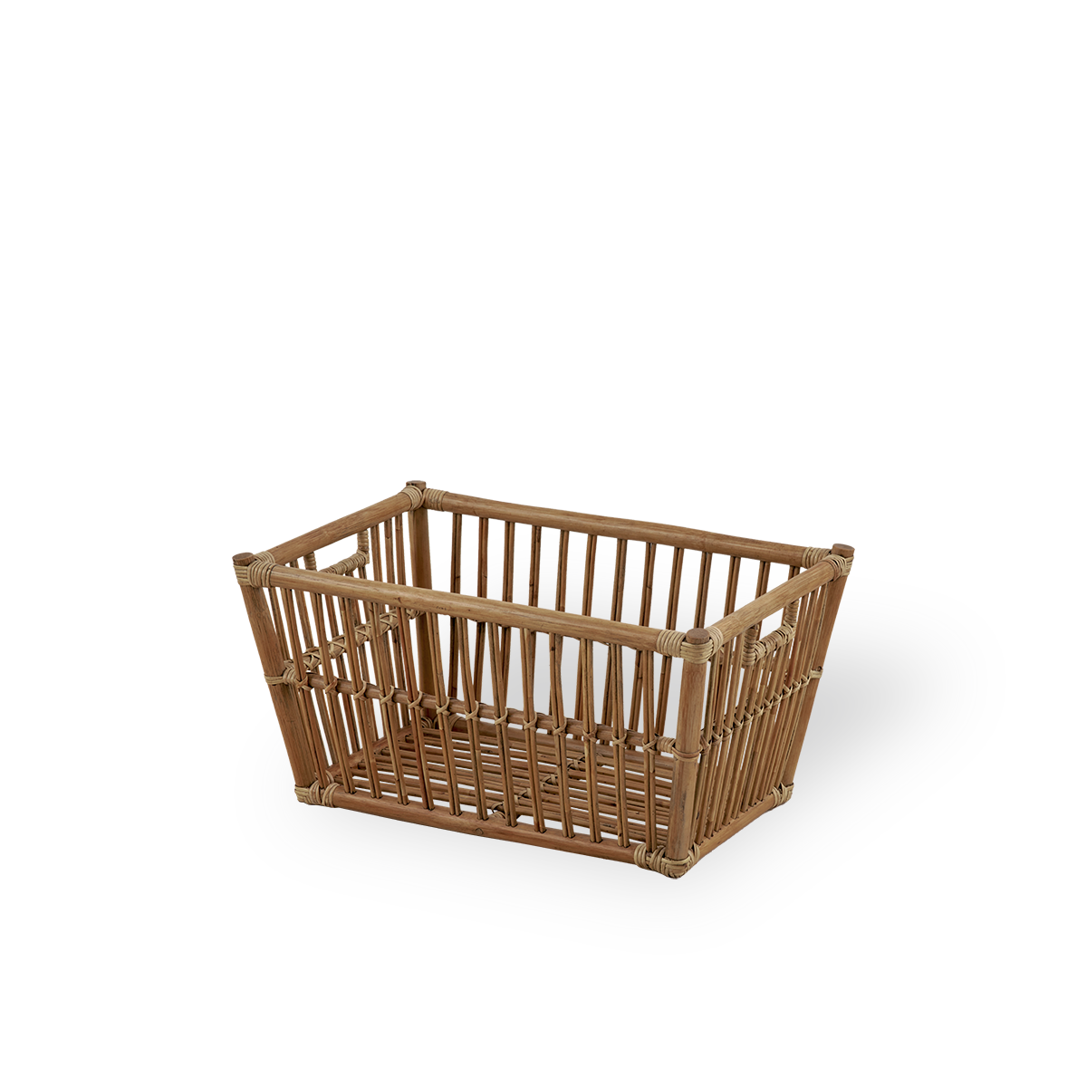 Cesta de ratán Marche 60×40 cm, cesta cuadrada ideal para ropa, en color Antique. Hecha a mano con ratán de alta calidad de Indonesia.