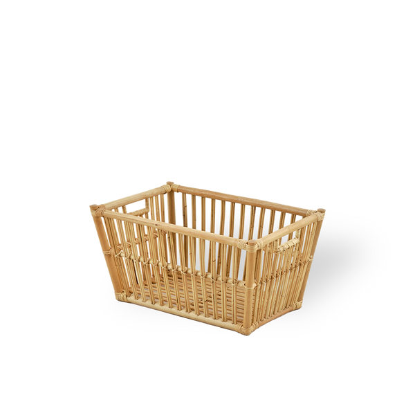 Cesta de ratán Marche 60×40 cm, cesta cuadrada ideal para ropa. Hecha a mano con ratán de alta calidad de Indonesia.