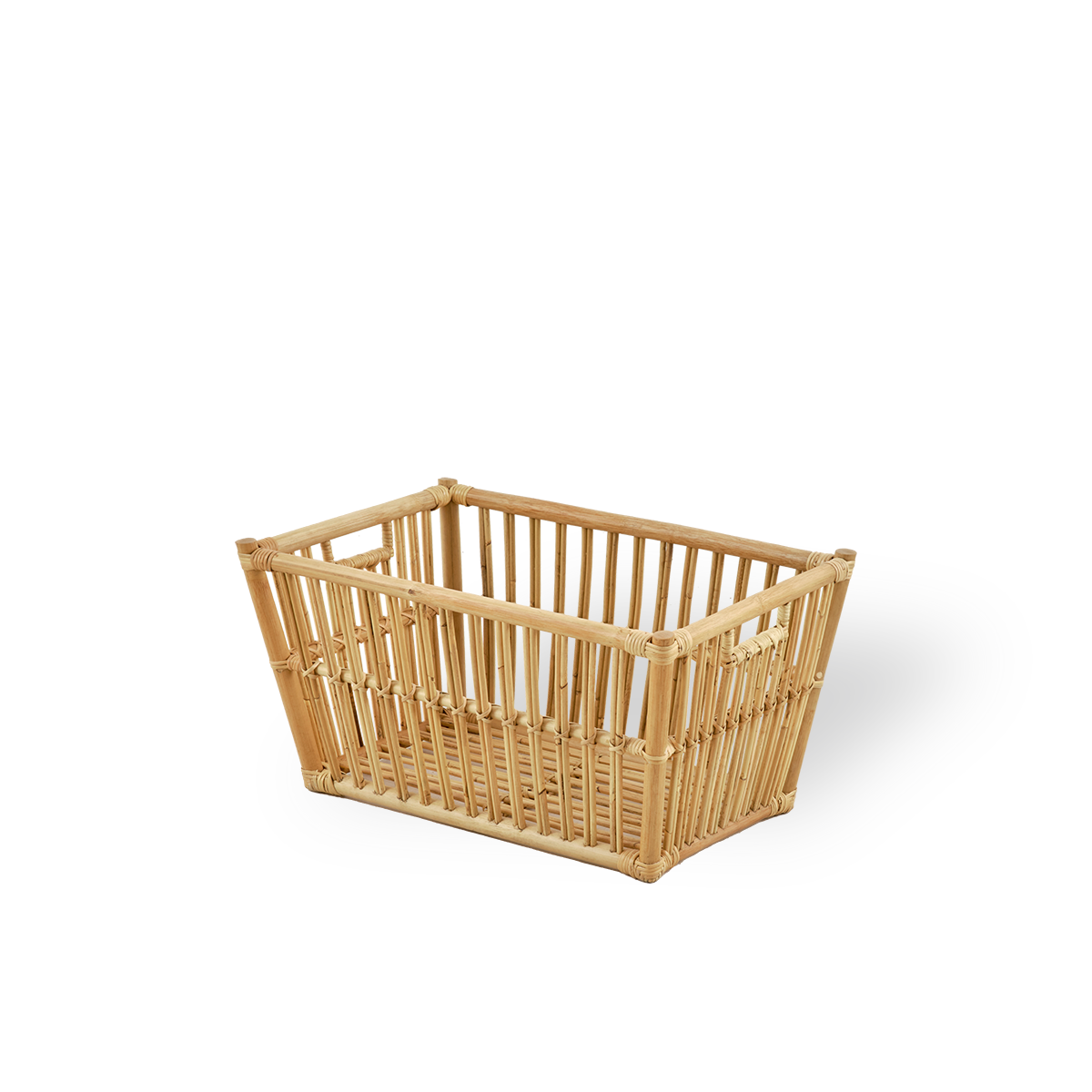 Cesta de ratán Marche 60×40 cm, cesta cuadrada ideal para ropa. Hecha a mano con ratán de alta calidad de Indonesia.