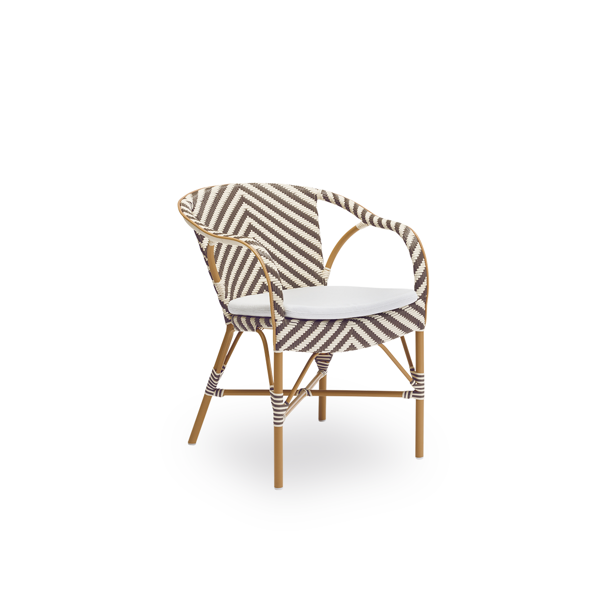Esta es una imagen del cojín de madeleine para uso exterior con tela A670.