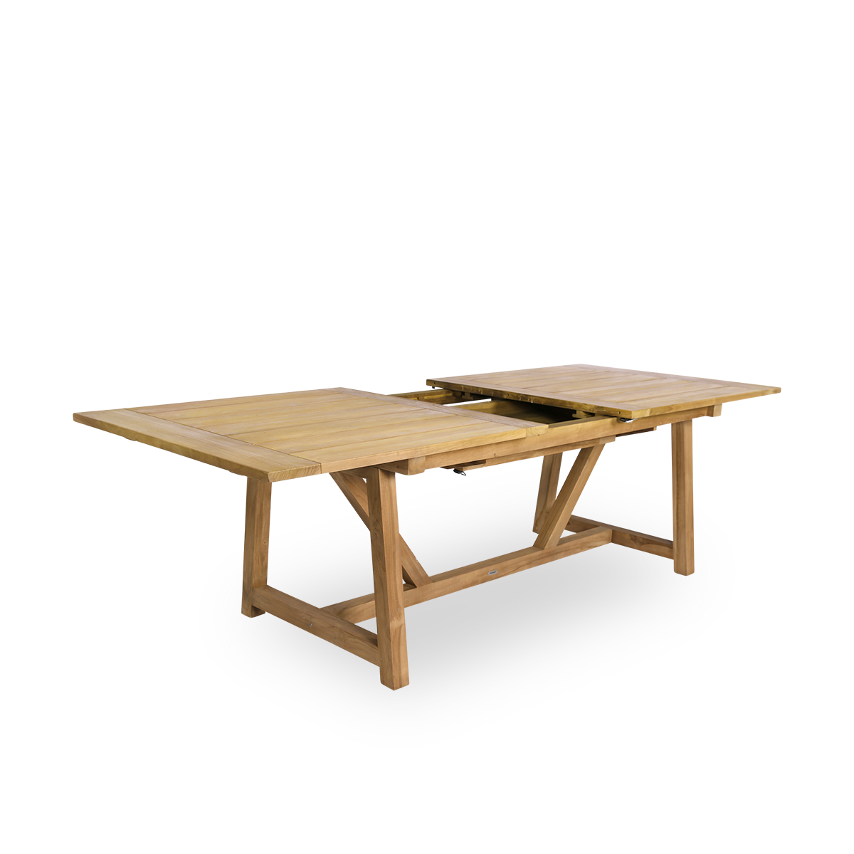 Esta es una imagen de detalle de George Exterior Extendable Table 200(280) en outdoor Teak.