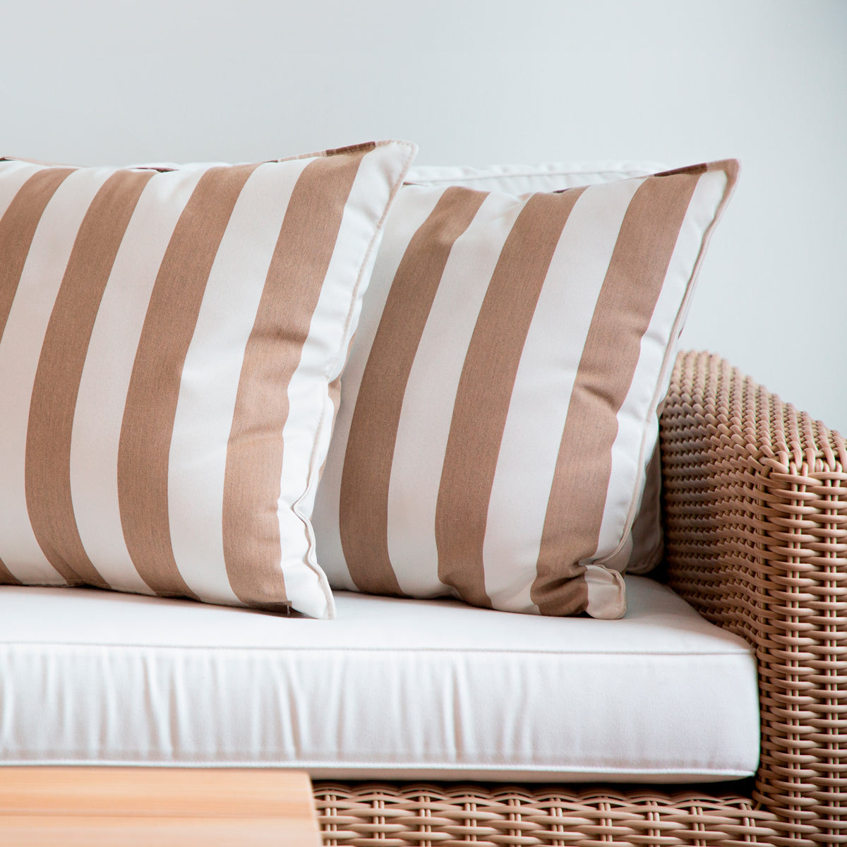 50X50 Exterior del cojín | A680 Beige &amp; White