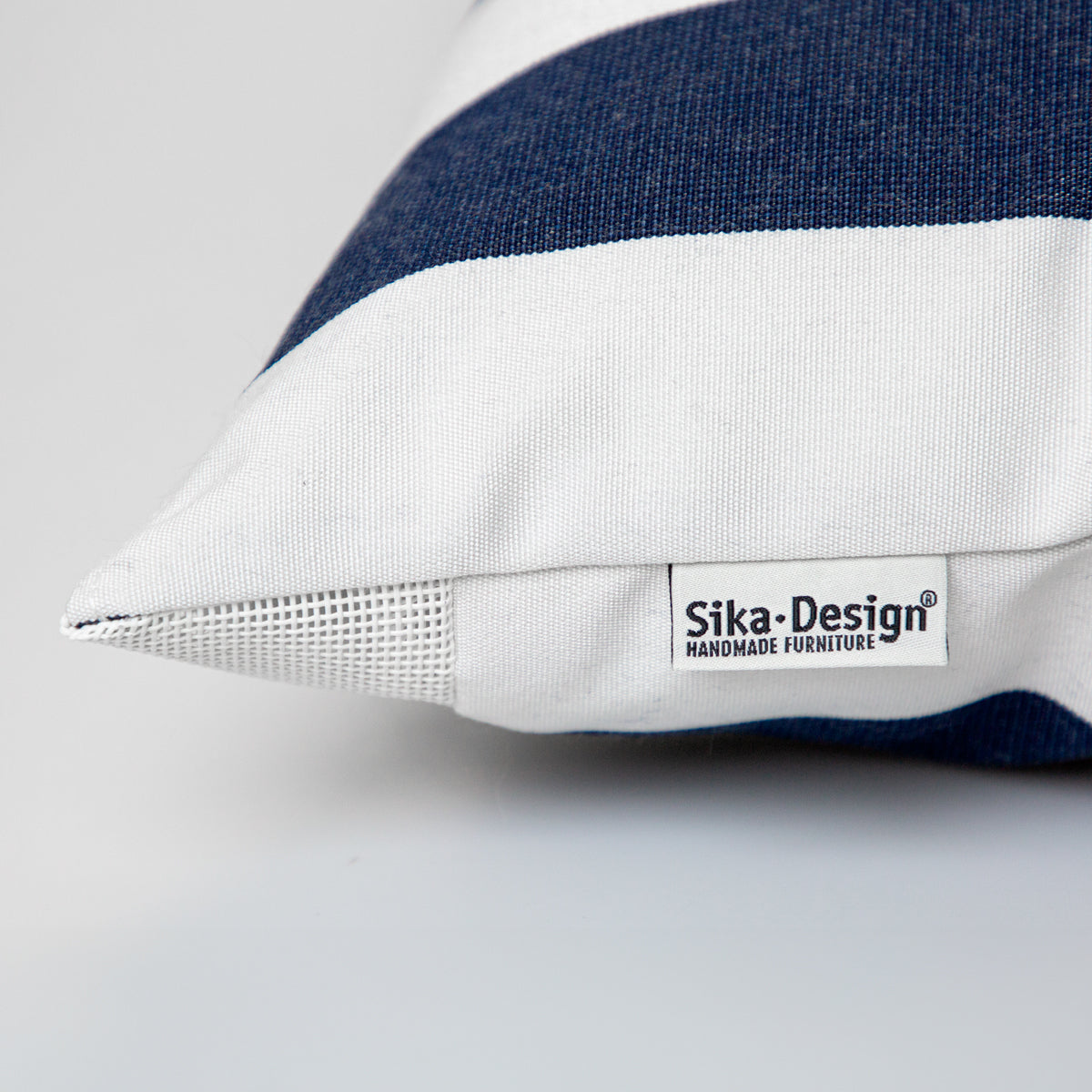 55X35 Exterior del cojín | A681 Navy &amp; White