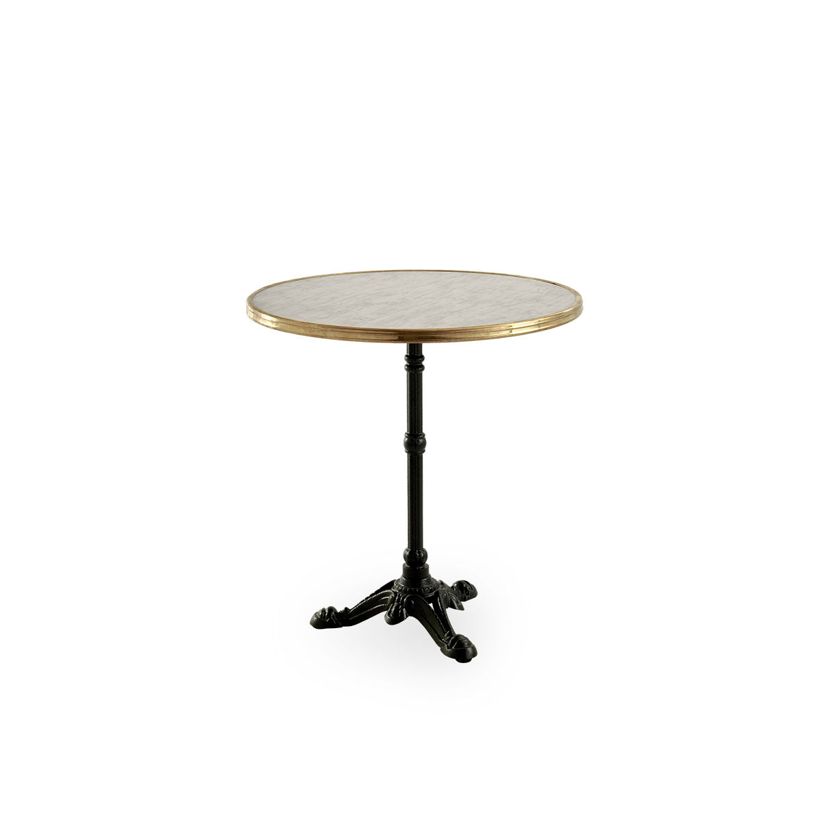 Esta es una imagen de la base de la mesa Lyon Café con tablero de teca.