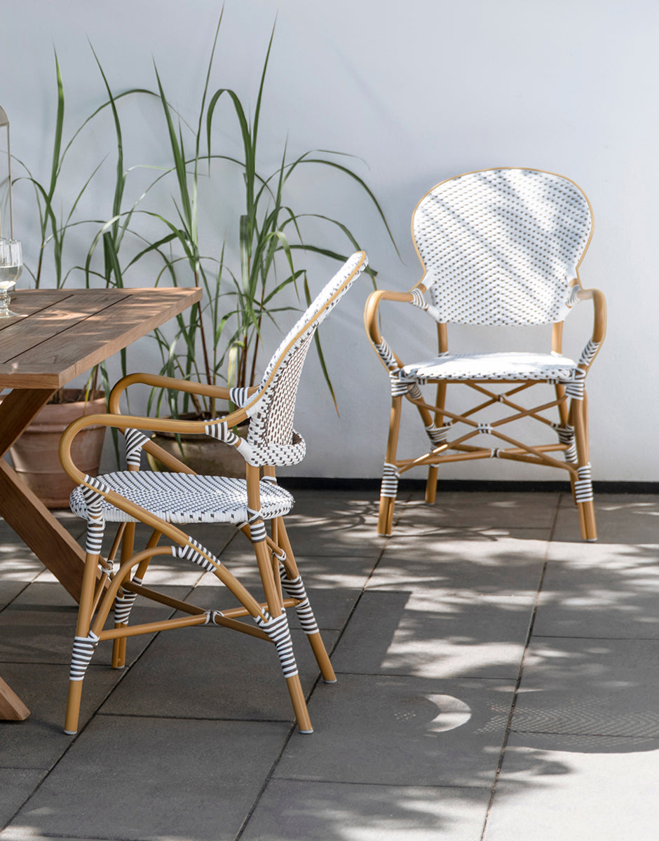 Sika-Design Alu Affäire Colección — la versión de exterior de la gama Affäire, con marco de aluminio y tejido ArtFibre con patrones distintivos