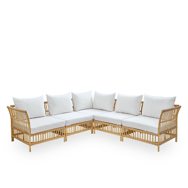Esta es una imagen de detalle de Maggie Sofa Corner Module en natural aluminium artfibre.